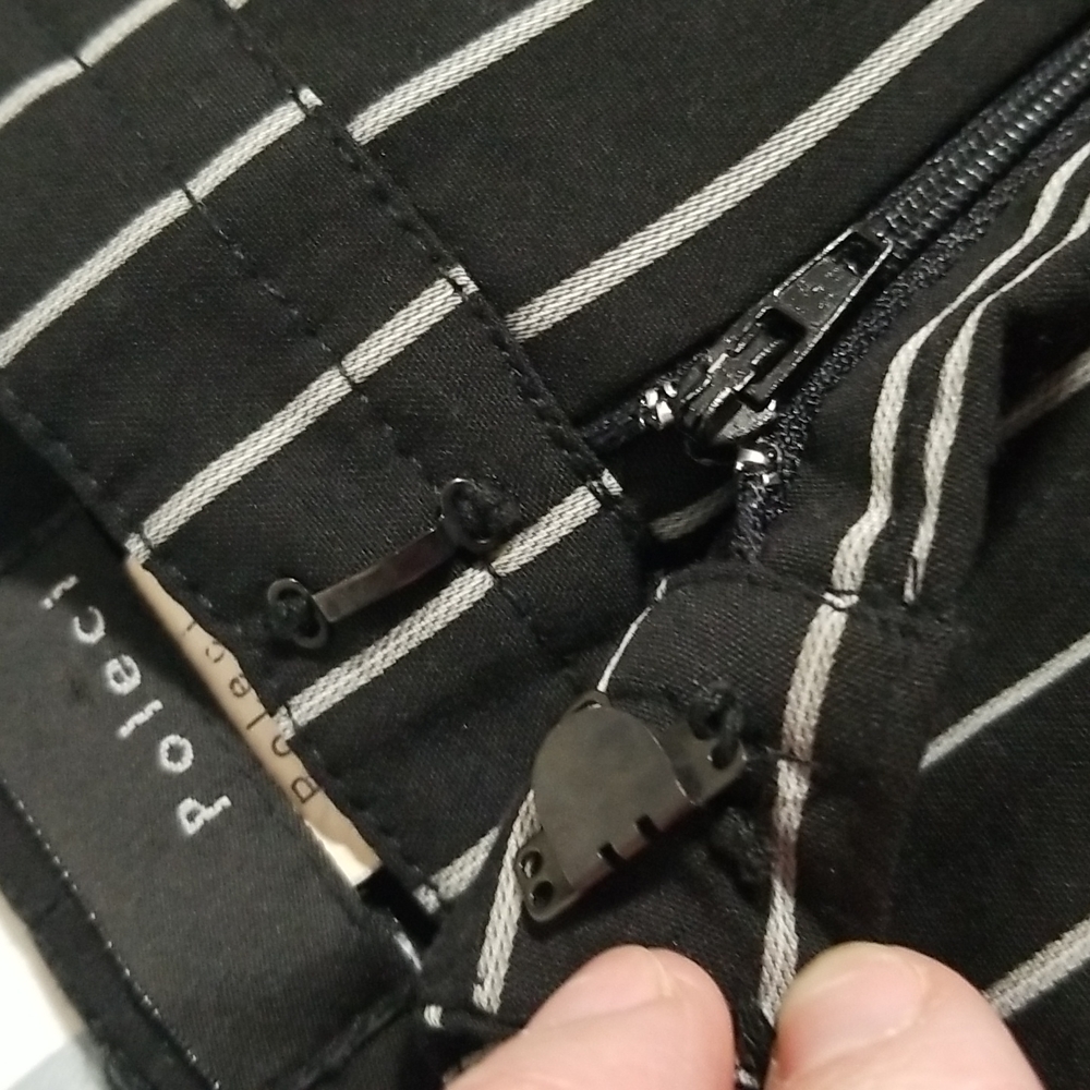 POLECI MADE IN USA BLACK AND WHITE STRIPE PANTS - Picture 12 of 16